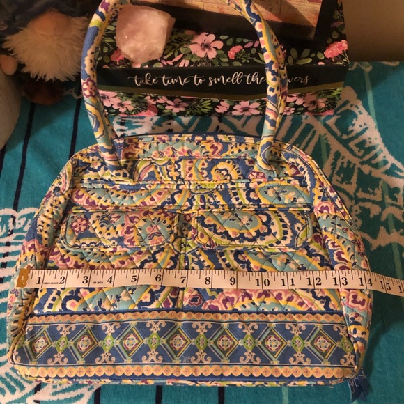 Vera Bradley Capri Blue Lola Style Bowler Bag - Picture 5 of 16